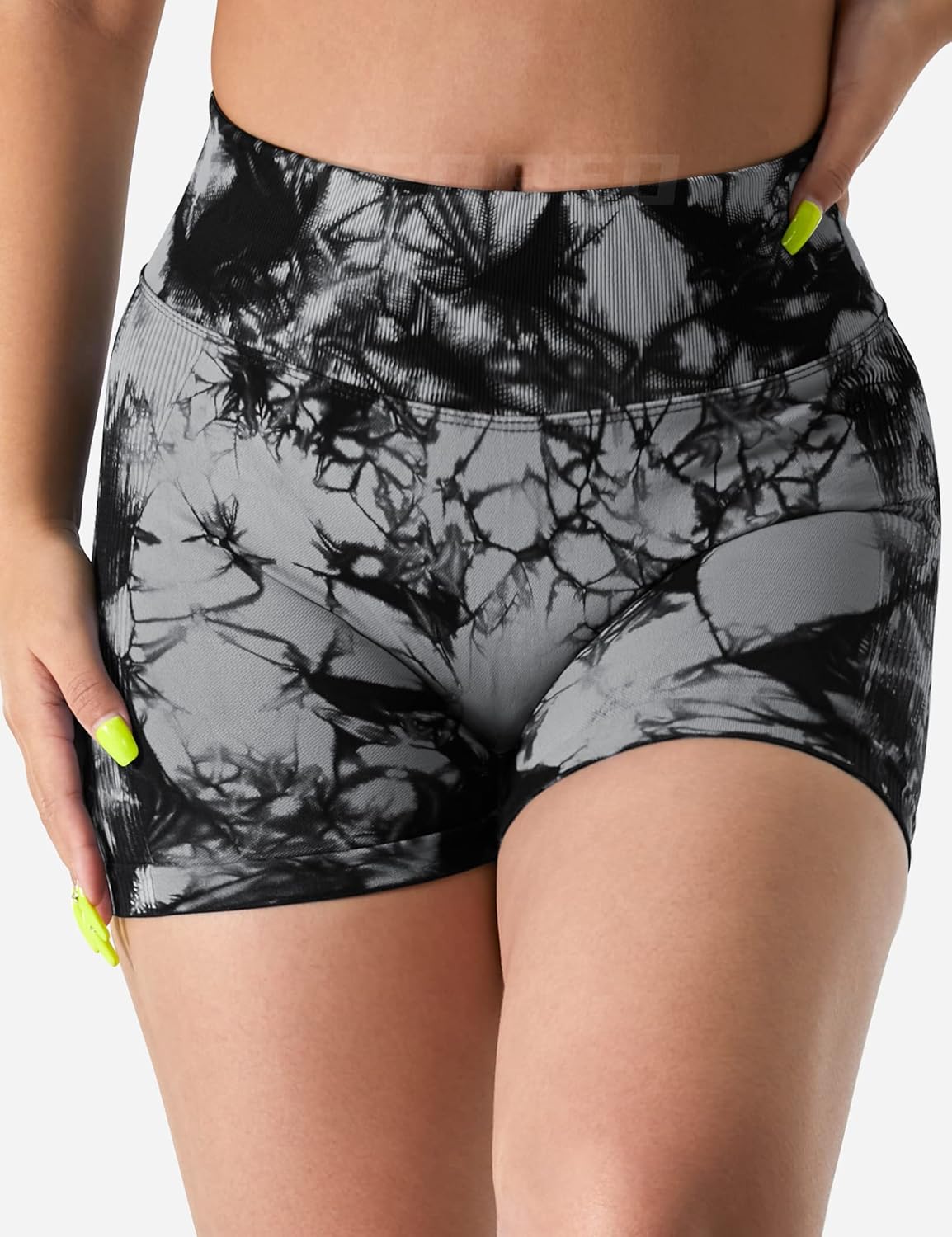 YEOREO Women's Workout Shorts - Seamless High-Waisted 3.6" Scrunch Gym & Yoga Biker Shorts