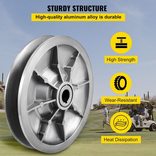 VEVOR Supsuper Golf Cart High Torque Driven Clutch for Club Car DS & Precedent 1997 to Up Club Car 4-Cycle Gas Golf Cart Model, Silver
