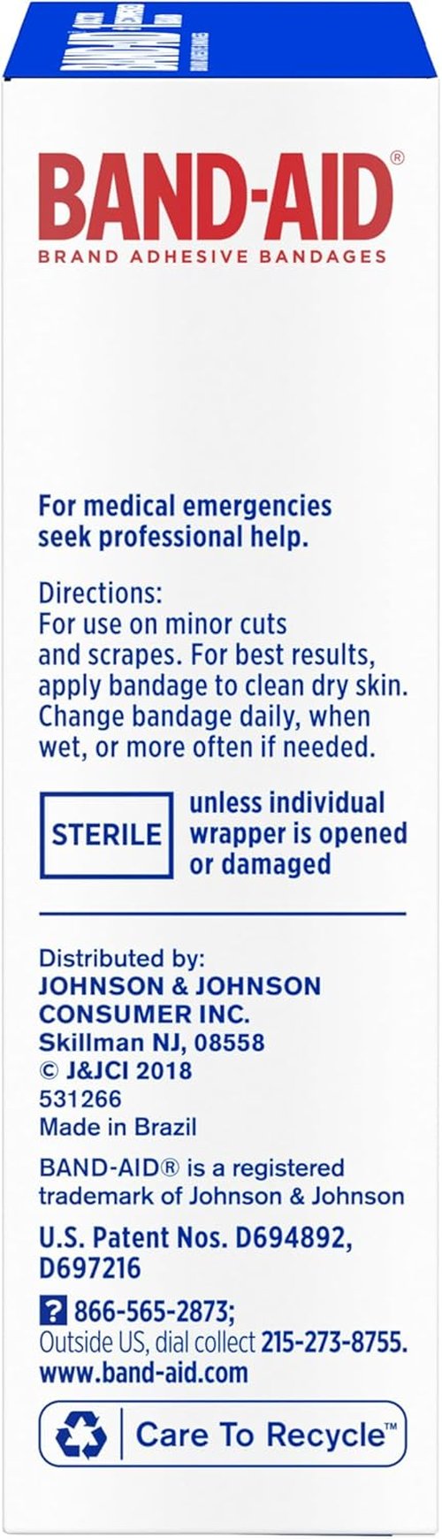 BAND-AID Brand Flexible Fabric Adhesive Bandages - Sterile Wound Care for Cuts & Burns | 6 Pack