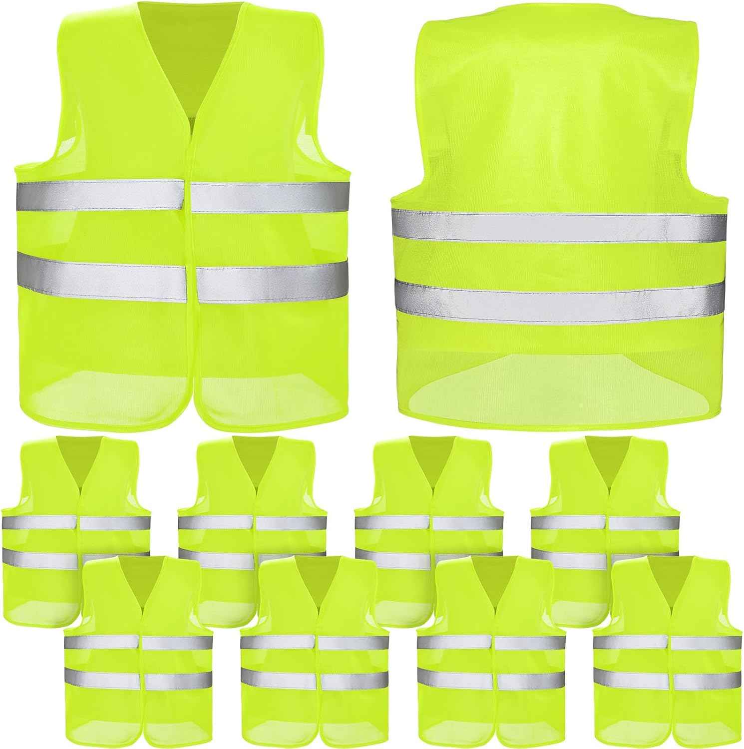 High Visibility Reflective Safety Vest for Men & Women - Bulk Security Mesh Vest for Work, Cycling & Running