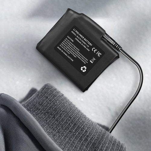 BSROBOTIC 7.4V 3500mAh Lithium Polymer Batteries - 2pcs Rechargeable Li-Polymer Batteries for Heated Gloves Socks Hats Jacks. Support 3.5mm Female DC Jack, Suitable for Skiing, Hunting, Hiking
