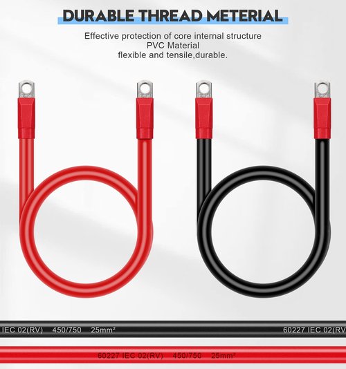 Geggkake Golf Cart Battery Cables Wiring Kit for EZGO TXT 1994-UP 36V/48 Volt Golf Cart with 4 Gauge 7 PC AC/DC Wire, Pure Copper Cable Core and Lengthen Flexible Battery Cable Assembly