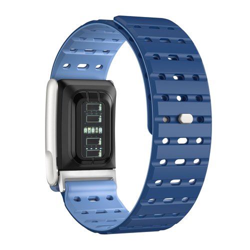 WAEVE Premium Silicone Sport Band Magnetic – Compatible with Whoop 5.0 & Whoop MG (ECG) | Breathable Perforated Replacement Strap – Light Blue, Whoop - MG (Life)
