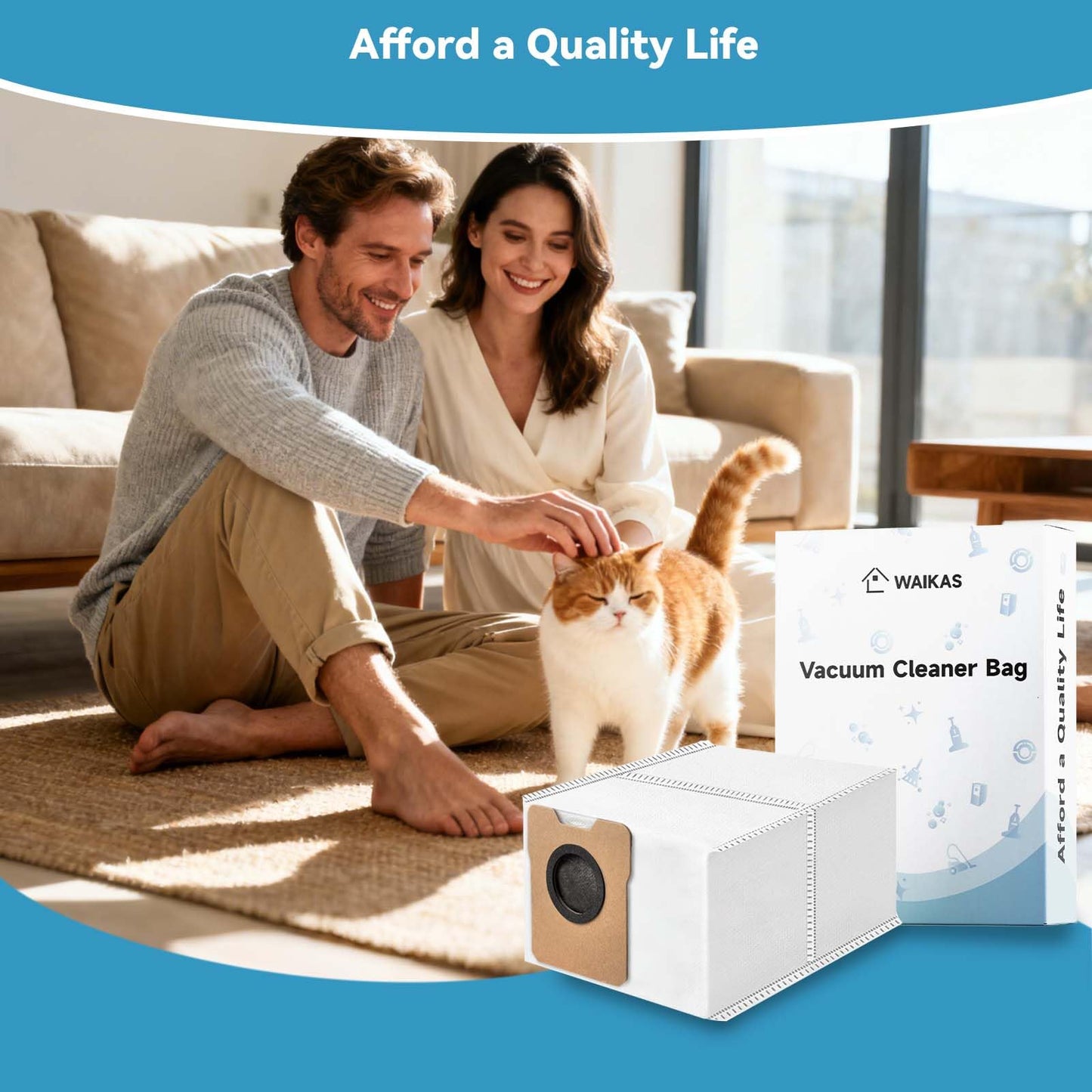 WAIKAS 6 Pack C20 C10 Dust Bags for Eufy Omni C20, C10 Robot Vacuum Cleaners - Large Capacity Replacement Accessories