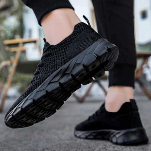 GDEKLO Mens Running Shoes Walking Tennis Sneakers Slip on Gym Workout Athletic Lightweight Casual Sport Shoes Black Szie 13