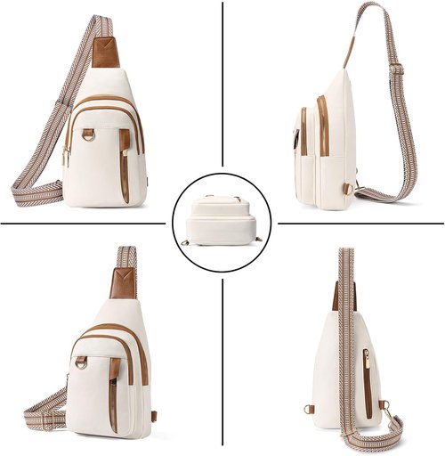 GAEKEAO Sling Bag - Stylish Vegan Leather Crossbody Fanny Pack | Travel Chest Bag for Women