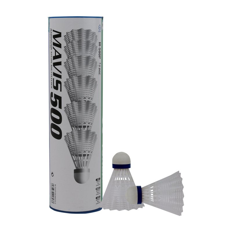 YONEX Mavis 500 Blue Cap Nylon Shuutlecock - White
