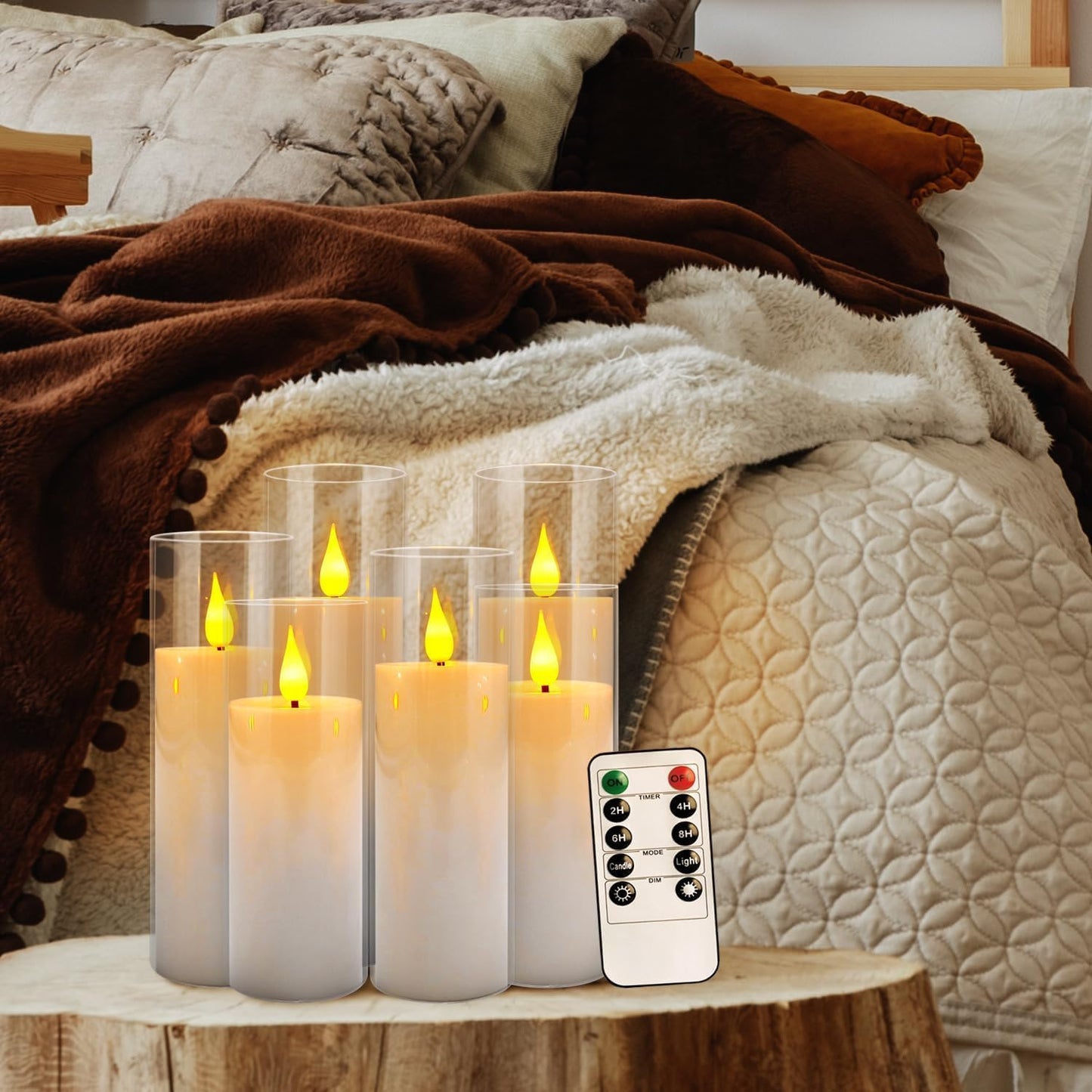 24-Pack Waterproof Flameless LED Candles with Remote & Timer – 4", 5", 6" Sizes for Halloween & Weddings