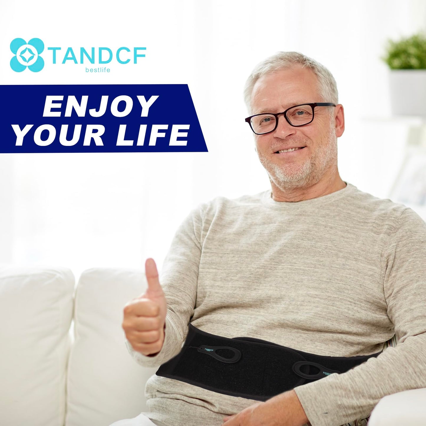 TANDCF Back Brace for Lower Back Pain Relief with Pulley System,Lumbar Support Belt for Men & Women with Bionic Support System, Ergonomic Design and Lightweight Skin Friendly Material (M)