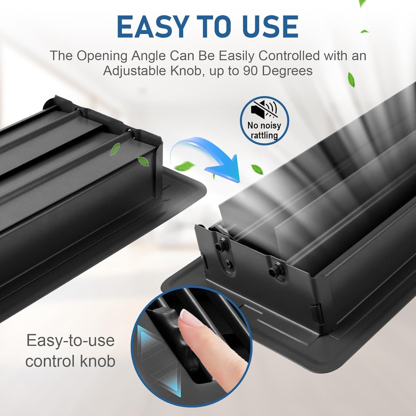 Heavy Duty 4x10 Inch Metal Floor Vents - 6 Pack Rust Proof Air Vent Covers for Home