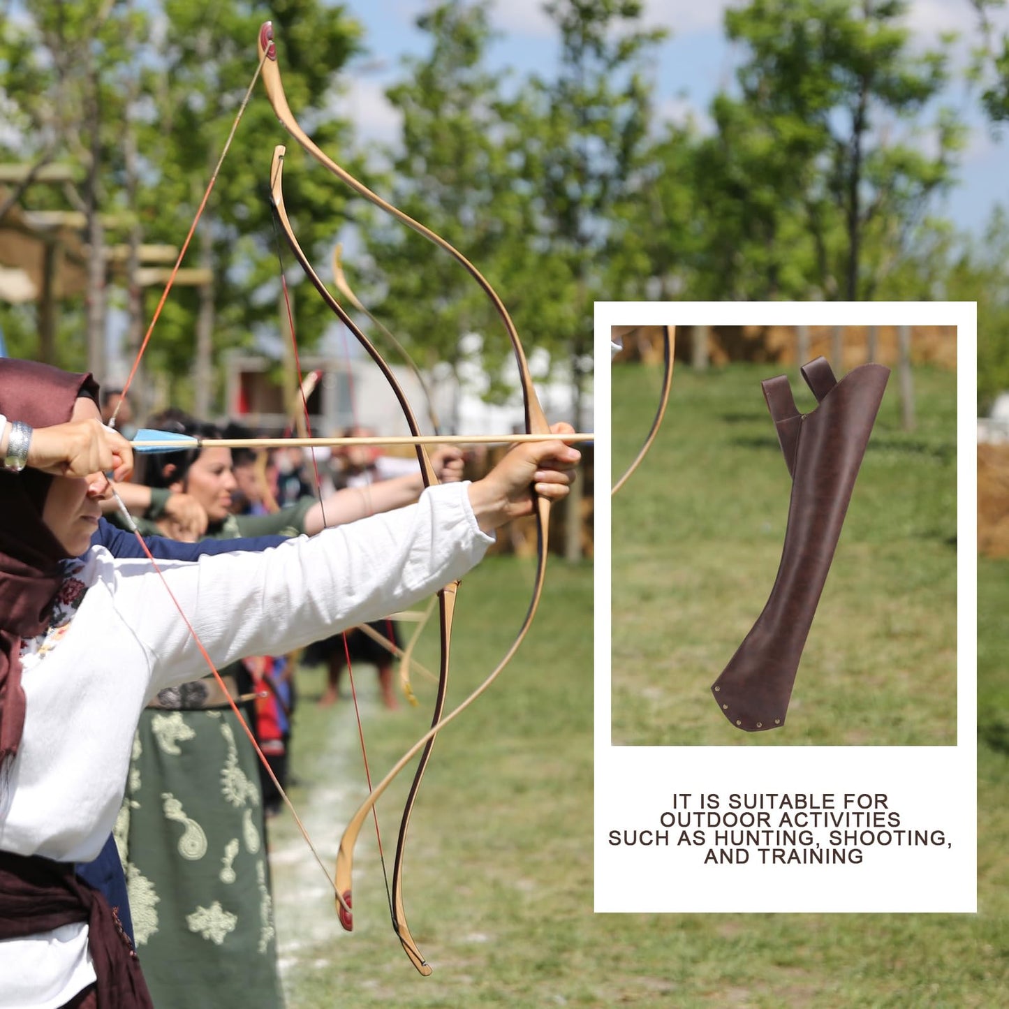 Eccliy Leather Hip Quiver for Arrows Archery Hunting Quiver Arrow Holder Handmade Archer Accessories for Shooting Targeting, Training