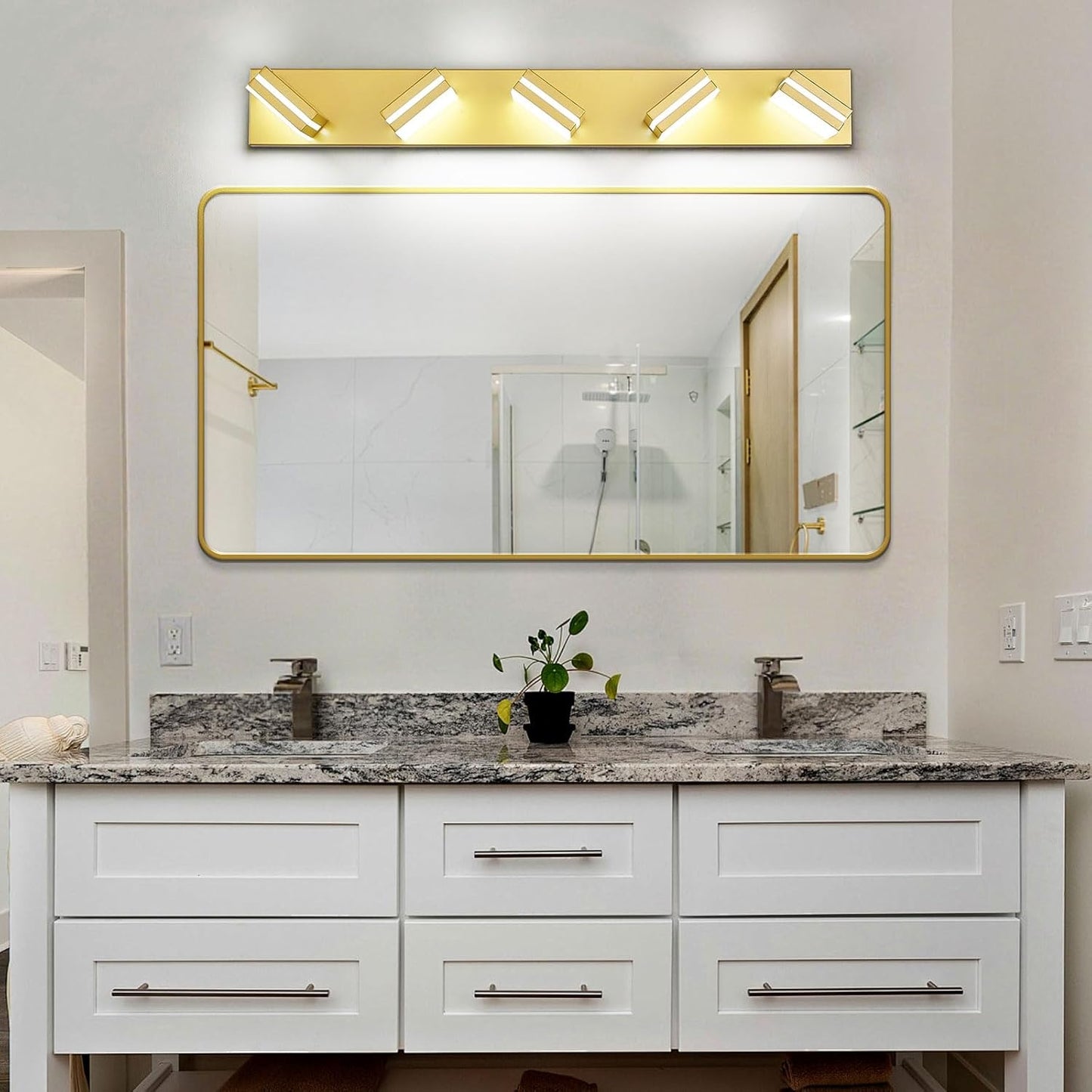 3-Light Modern LED Bathroom Vanity Light Fixture - Black Metal & Acrylic, 16-inch Over Mirror Lighting