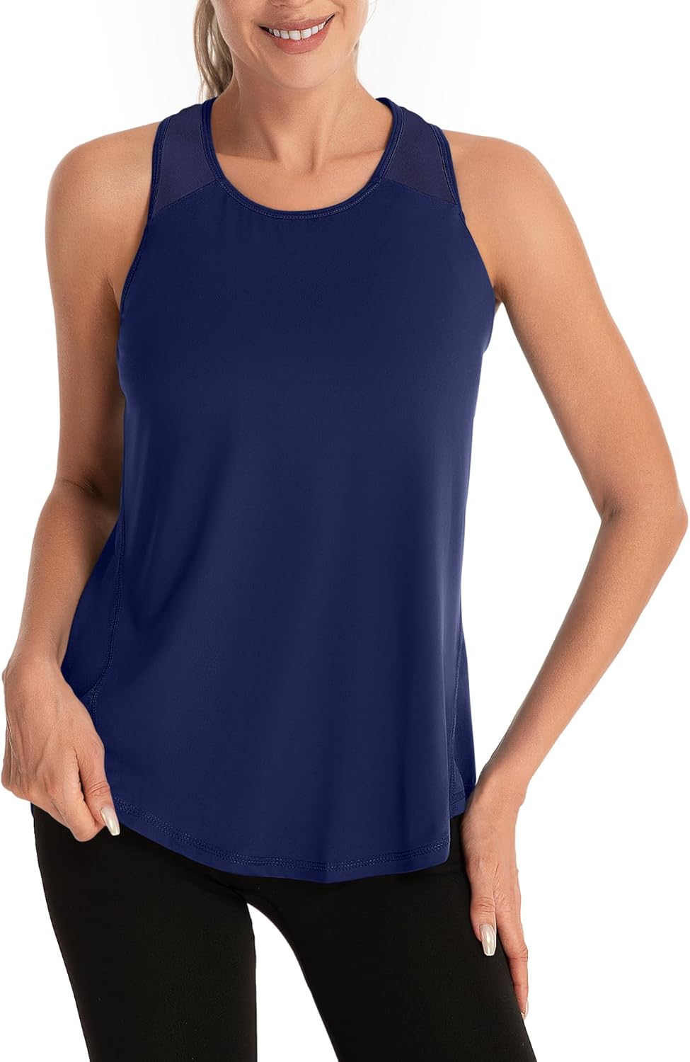 Aeuui Women's Racerback Tank Tops - Breathable Mesh Yoga Shirts for Athletic Workouts | Sleeveless Gym Wear