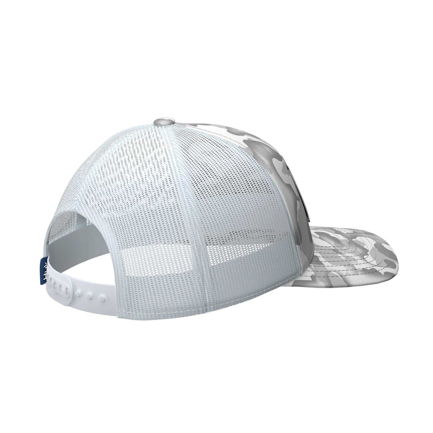 HUK Youth KC Scott Trucker Hat, Anti-Glare Snapback Fishing Hat for Kids, Phantom Scales - Harbor Mist, One Size