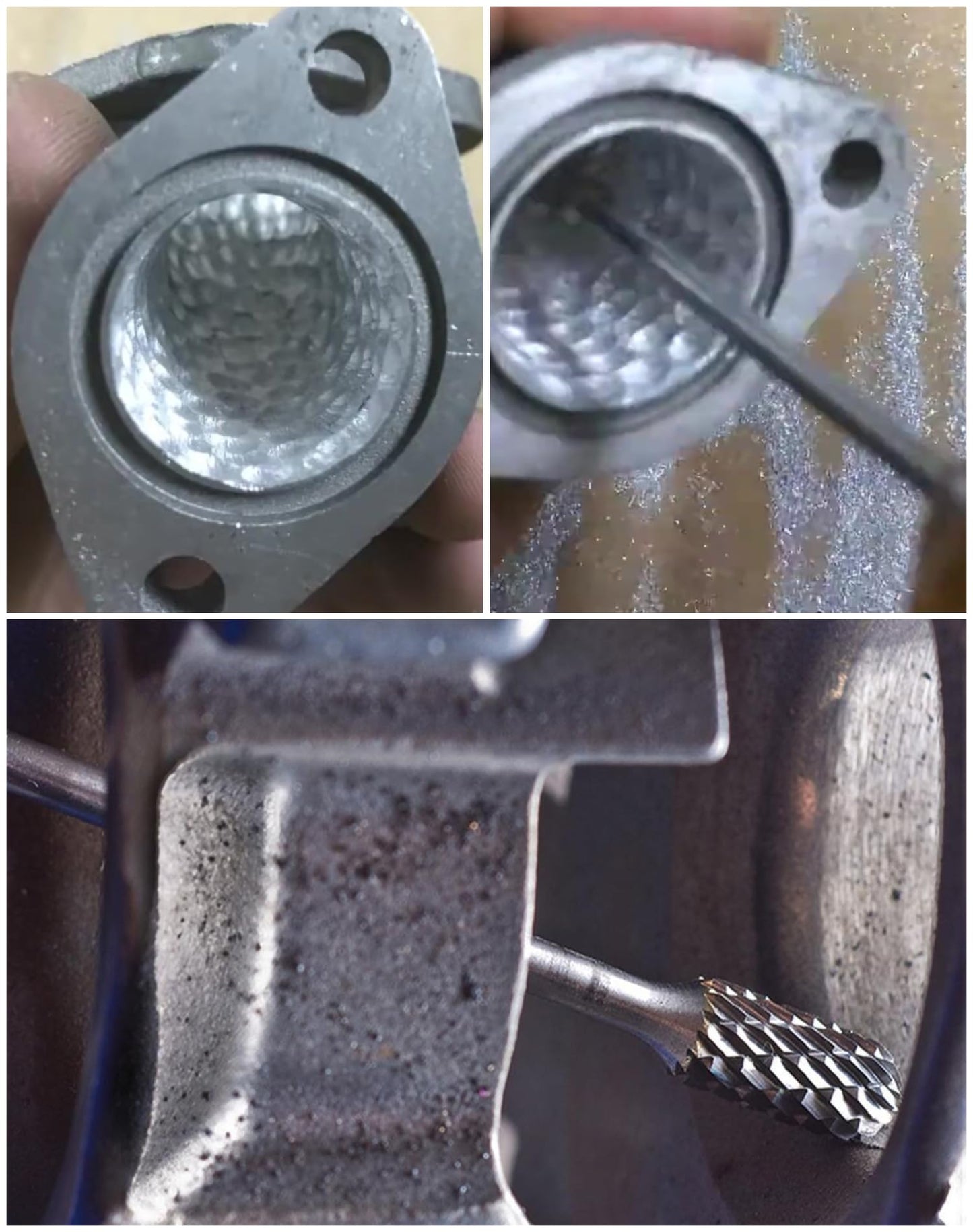 Sworker 10Pcs Long Carbide Burr Set 1/8" Shank Total L 4.4" Compatible with Dremel Die Grinder Bits Port Grind Metal Cast Iron Steel Aluminum Cylinder Head Engine Intake Exhaust Manifold Tight Area