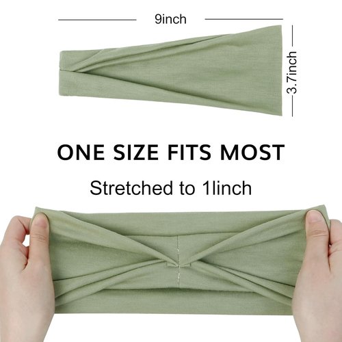 Huachi Women's Non-Slip Headbands - Wide Stretchy Yoga & Workout Hair Accessories