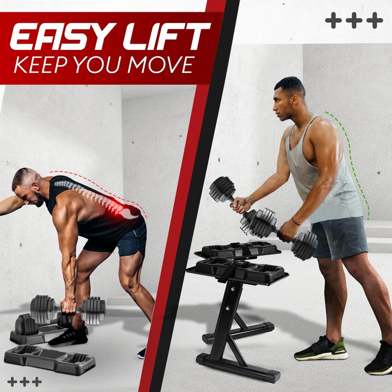 Yes4All Stand for Adjustable Dumbbells Up to 160 Pound - Spotter Stand, Rack & Weight Rack With Strap for Convenience, Safety & Easy Storage - Use With Expandable Dumbbells