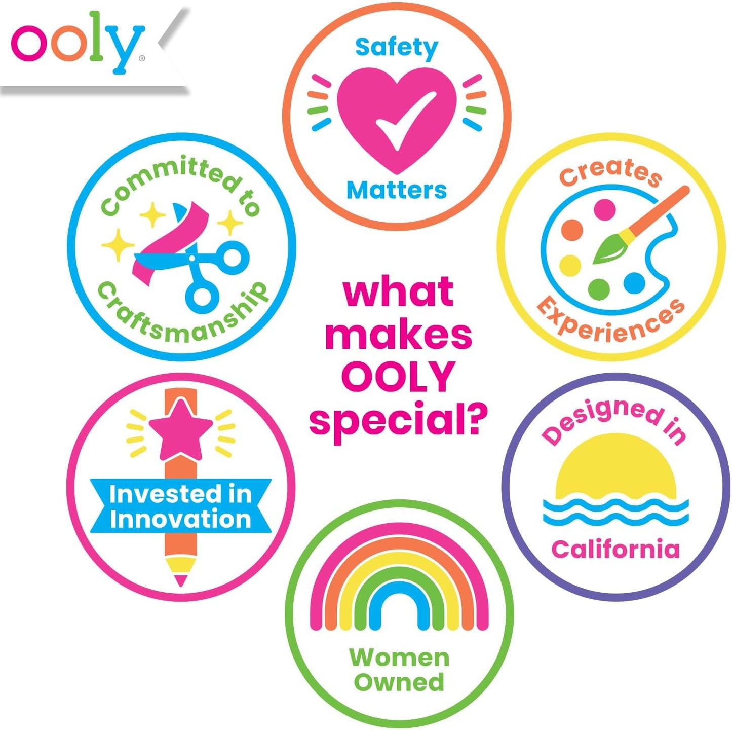 Ooly 18 Double-Sided Stamping Markers - Versatile Brush Tip & Stamp | Fun School Supplies