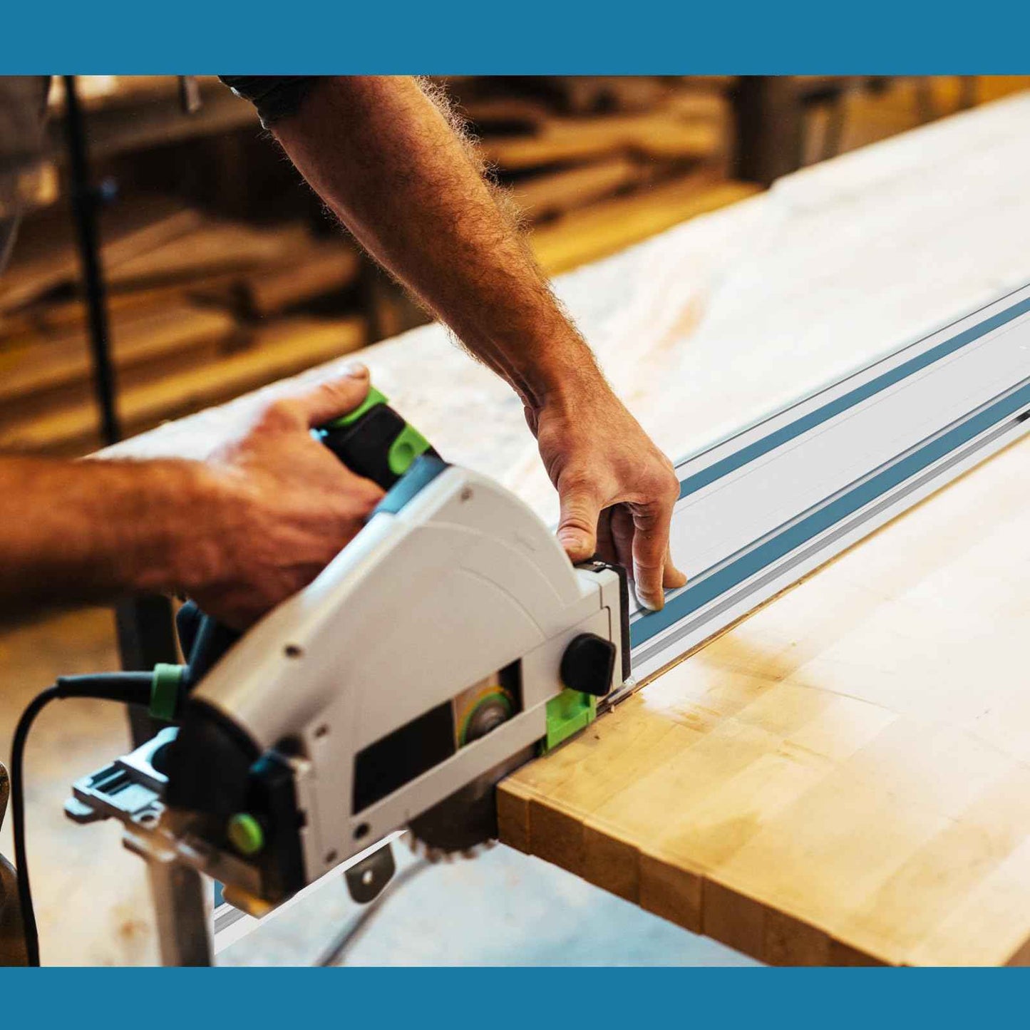 Barlezy 2PCS x 39" Track Saw Guide Rails Compatible with Makita Track Saw, Includes 2 Guide Rails, 2 Guide Rail Connectors & Guide Rail Splinter Guard Strip for Woodworking Longer Cuts, Sliver