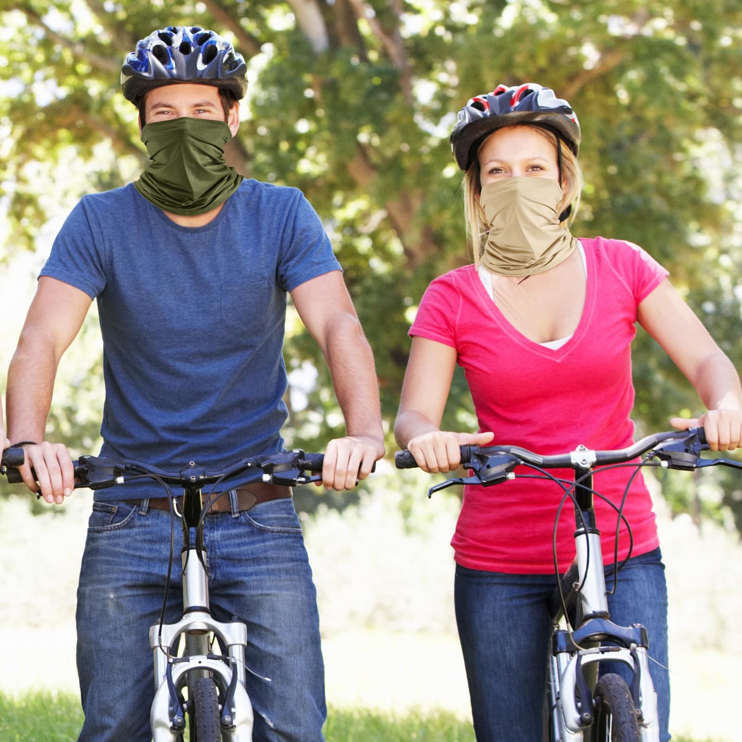 Geyoga Summer UV Protection Cooling Neck Gaiter,Khaki,6 Pcs