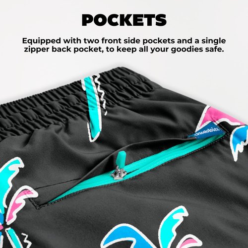 Chubbies Lined Men's Swim Trunks 7 Inch - Comfortable Swim Shorts with Elastic Waist & UPF 50+ Protection