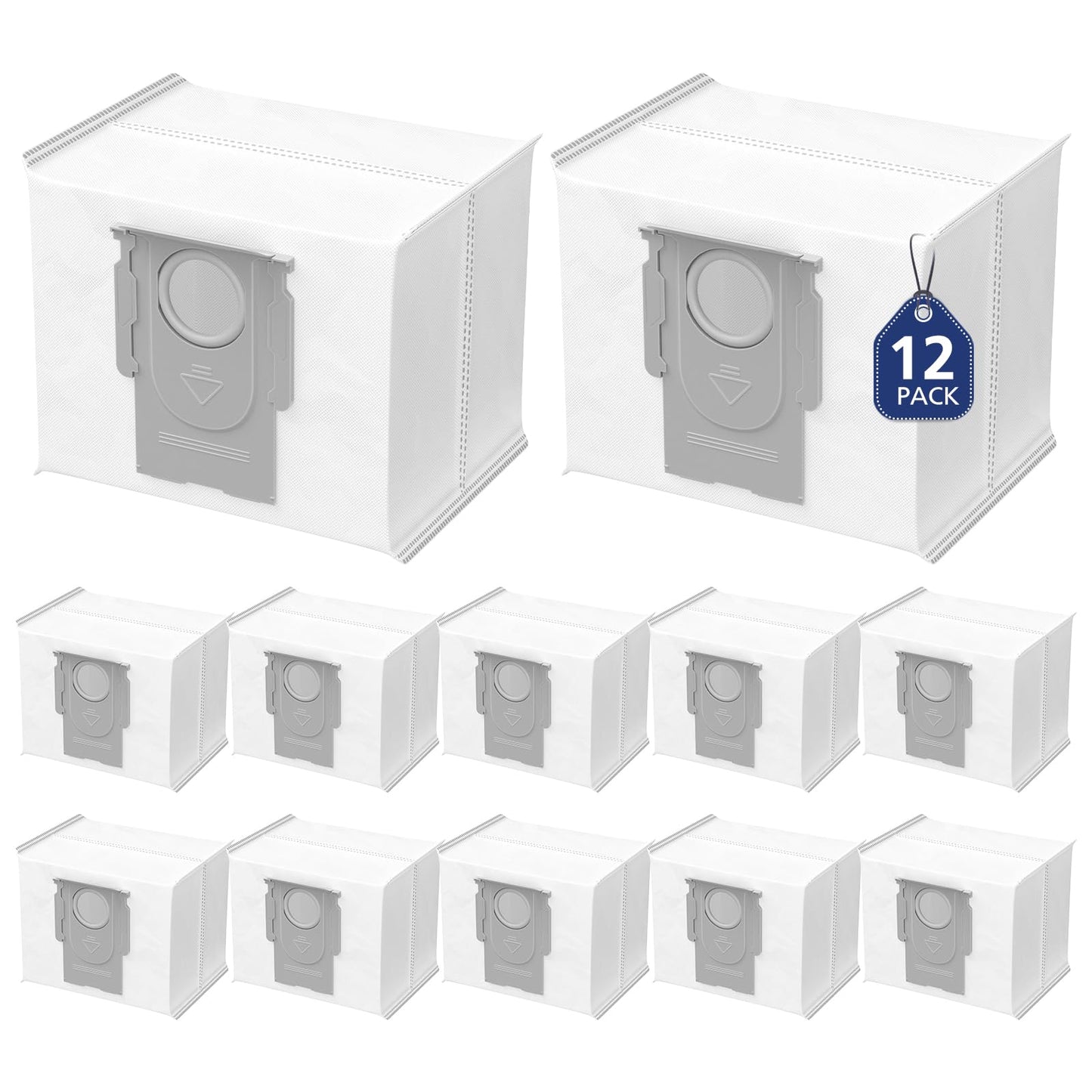 12 Pack Q5 Dust Bags for Roborock Q7 Max, Q7 M5+, Q10 S5+, Q10 X5+, Q8 Max+, Q5 Max+, Q7 Max+, Q5 Pro+, Q5 Pro, Q5+, S8 Pro Ultra, 3.6L Vaccum Bag for S8+, S7 MaxV Ultra, Q7, Q7+, S7 Max Ultra