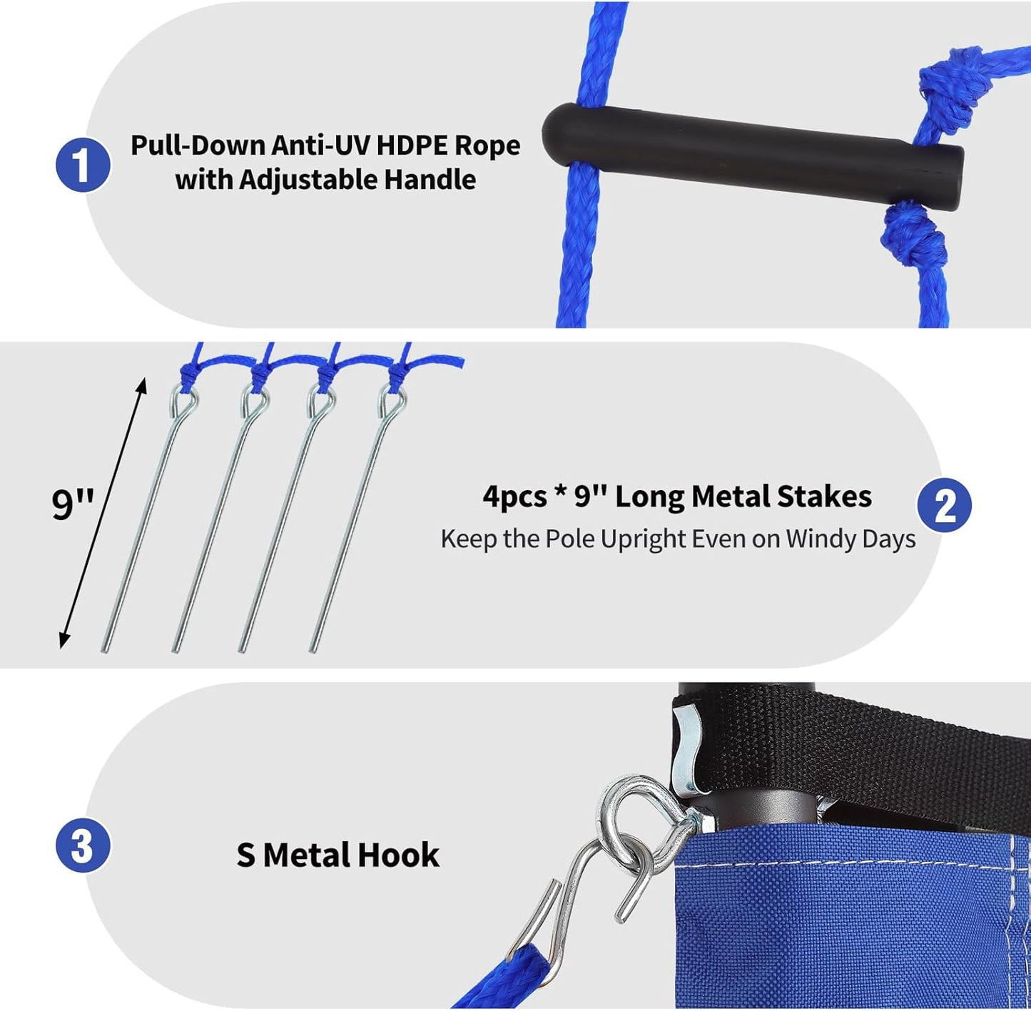 Skiennix 32ft Outdoor Volleyball Net Set - Adjustable Heavy Duty Poles, Durable Net & Accessories
