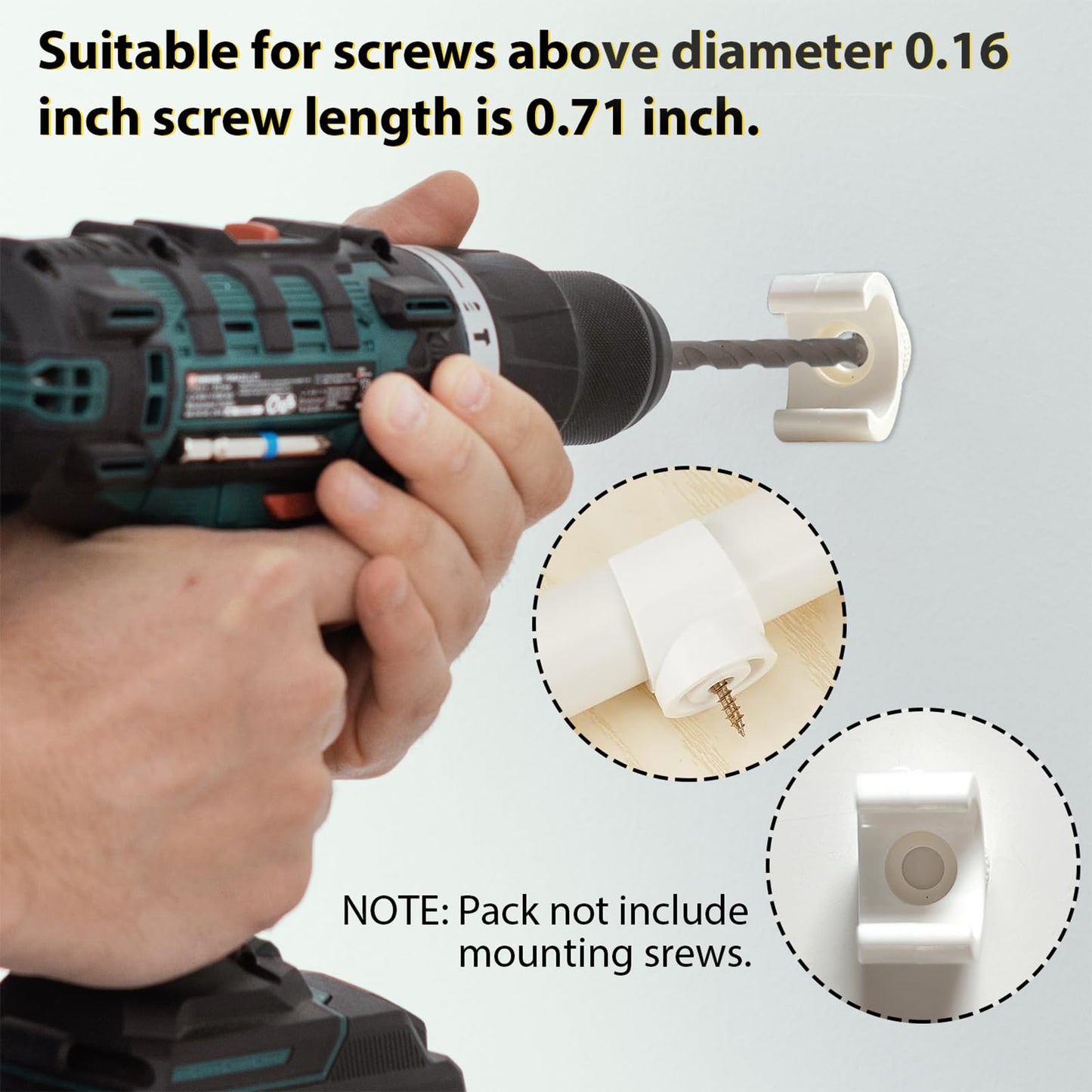 OWMOSYX 50 Pack 3/4 Inch PEX Clips, 20mm Pipe Hangers Pipe Holder PEX Tubing Clamps PVC Water Pipe Support Pipe Clamp Tools, White Plastic U Pipe Clamp Tools (3/4 Inch)