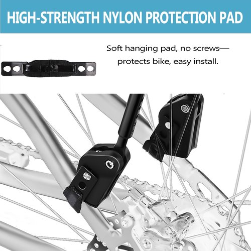 YONTUO Rear Bike Rack,Bike Cargo Rack,Soft Hanging pad,Large Size Protection Brackets and Reflective,Adjustable,Universal,Fit 24" to 29" Bike Frames,BCR09