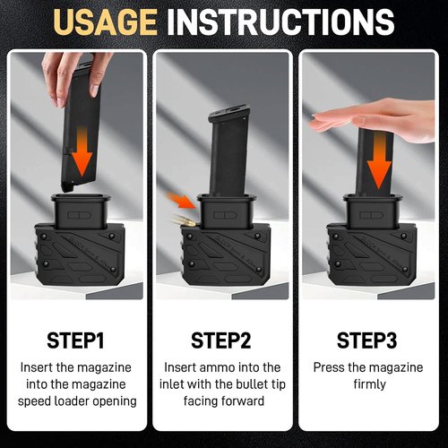 Glock Magazine Speed Loader - Quick & Efficient Loading for Glock 9mm/.40 S&W Models | Matte Black
