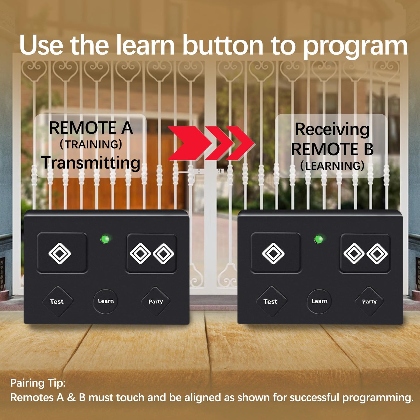 YUKGAMS 5-Button Remote for Ghost Opener, Automatic Gate Openers Control Remote Compatible with TSS1XP TDS2XP TSS1 TDS2 LDM2 HDP1 DD2U LSM1 DS1U 1 Pack