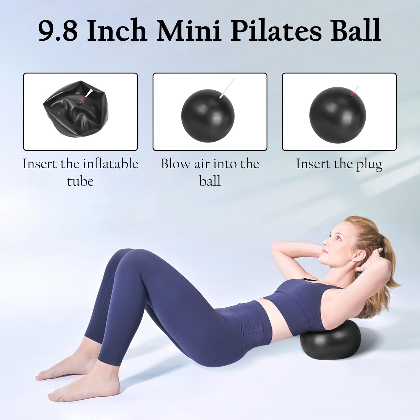 Pilates Ring Set with Bands & Mini Yoga Exercise Ball – 14″ Magic Circle with Padded Handles, 5 Resistance Bands & Stretch Strap – Home Workout Equipment for Full-Body Sculpting & Core Strength
