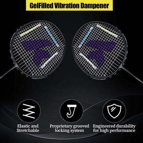 Qianyu 8 Pcs Tennis Racket Dampener Shock Absorber Tennis Vibration Dampener Soft Silicone Racket Shock Absorber to Reduce Vibration Racquet Vibration Accessories for Player Sports Favor