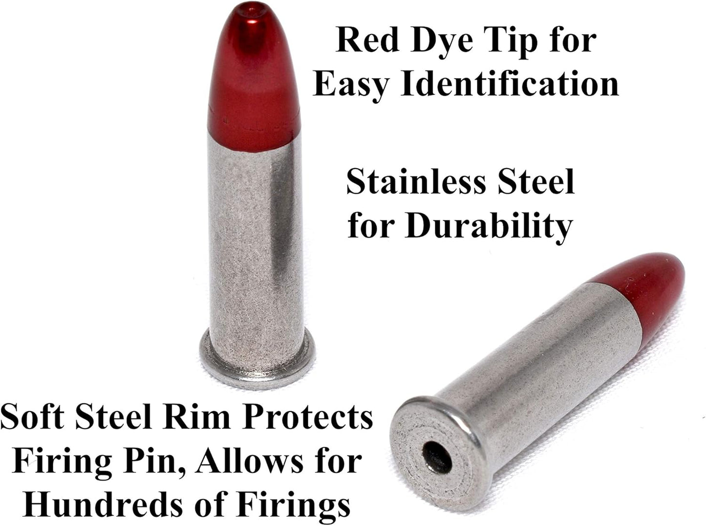Steelworx 22 LR Steel Snap Caps - Durable Dummy Rounds for Safe Dry Firing Practice
