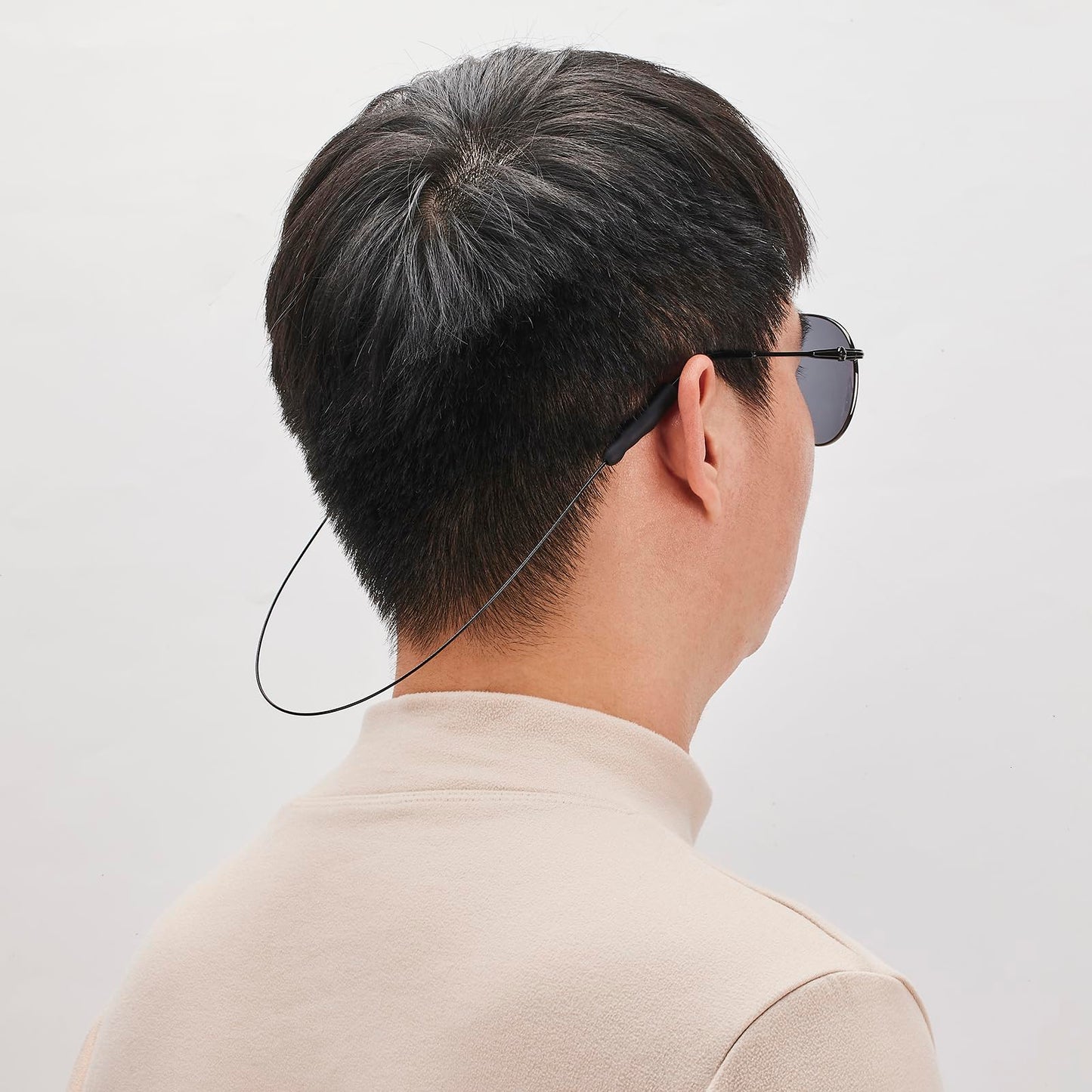 Gdnmpat Glasses Strap - Sunglasses Strap, No Tail Wire Eyeglasses Straps Eyewear String, Eye Glasses Holders Around Neck for Men, Women, Kids, Glasses Chain, String(3pcs Black 16in)