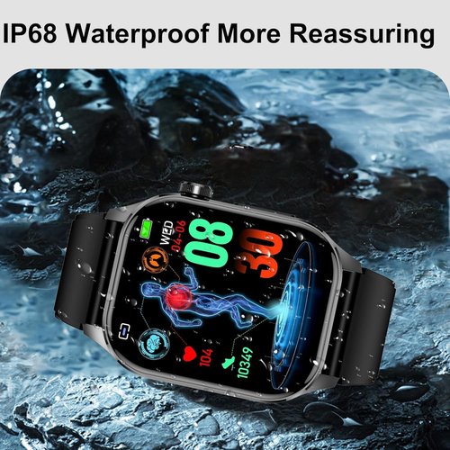 Advanced Health Smartwatch - Real-Time Heart Rate, Blood Oxygen & Sleep Monitoring | Compatible with Android & iOS