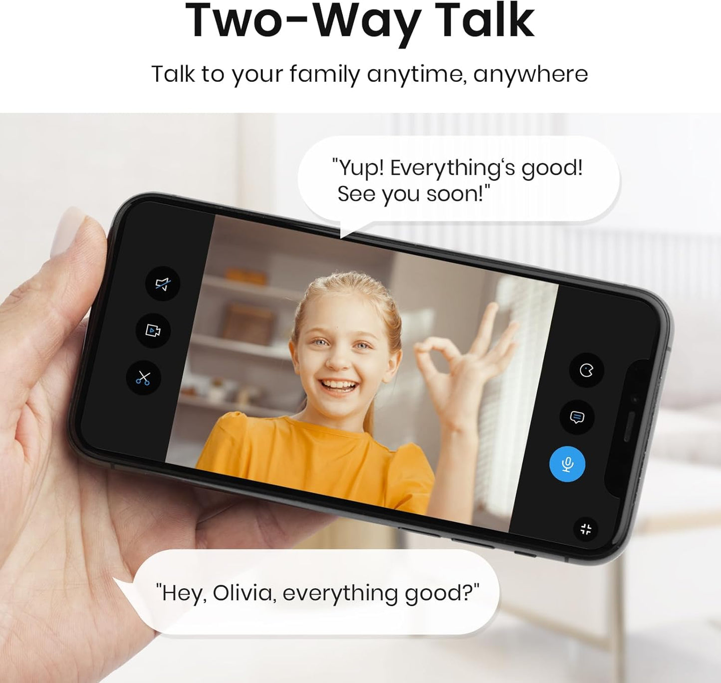 4MP AOSU Indoor Security Camera - 2.5K Baby & Pet Monitor with 360° View, WiFi, Night Vision & Alexa Compatibility
