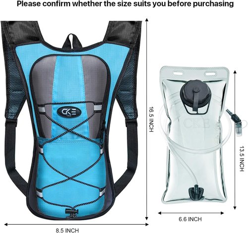 Hydration Backpack Hydration Pack Water Backpack with 2L(70-Ounce) Hydration Bladder for Men Women Kids for Running Hiking Biking Climbing