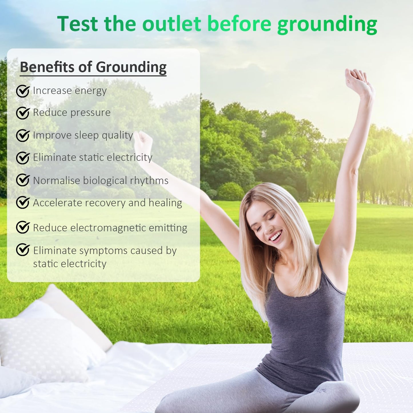 Merisky Outlet Tester for Grounding Products, Grounding Tester with GFCI, Receptacle Socket Tester for Proper Wiring, Circuit Tester for Electrical Assessment