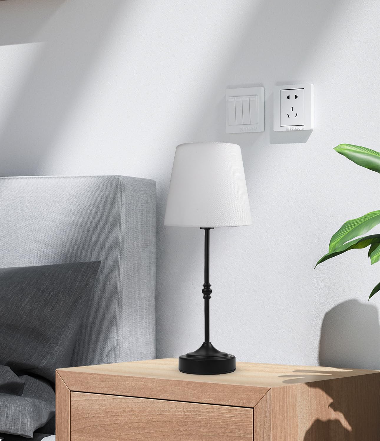 Rechargeable Cordless Touch Table Lamp - 5000mAh Battery, 3-Level Dimmable, Portable Brass Night Light for Home & Patio