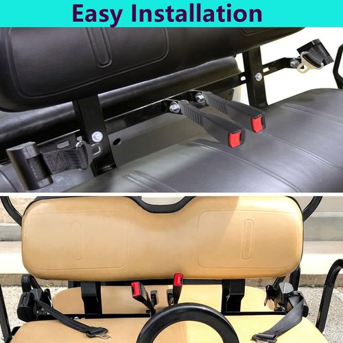 Golf Cart Seat Belt,HKOO Universal Golf Cart Seat Belt, Retractable Belt for EZGO TXT, Club Car DS and Yamaha, 2 Pack