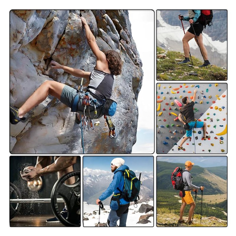 YERGOFE Climbing Chalk Bag - Small Chalk Bag Bouldering for Rock Climbing Chalk Pouch - Blue