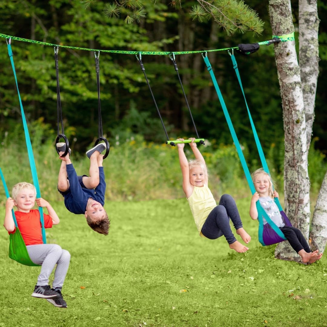 Slackers Tree Swing Line Kit - Transform Your Yard into a Fun Swing Set - Ideal for Ages 3+