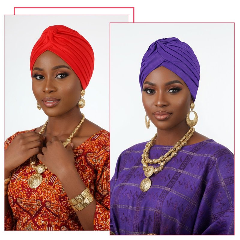 20 Pieces Stretch Turbans Chemo Head Wraps Polyester Head Beanie Cover para Mujer Turbantes for Women Multicolor
