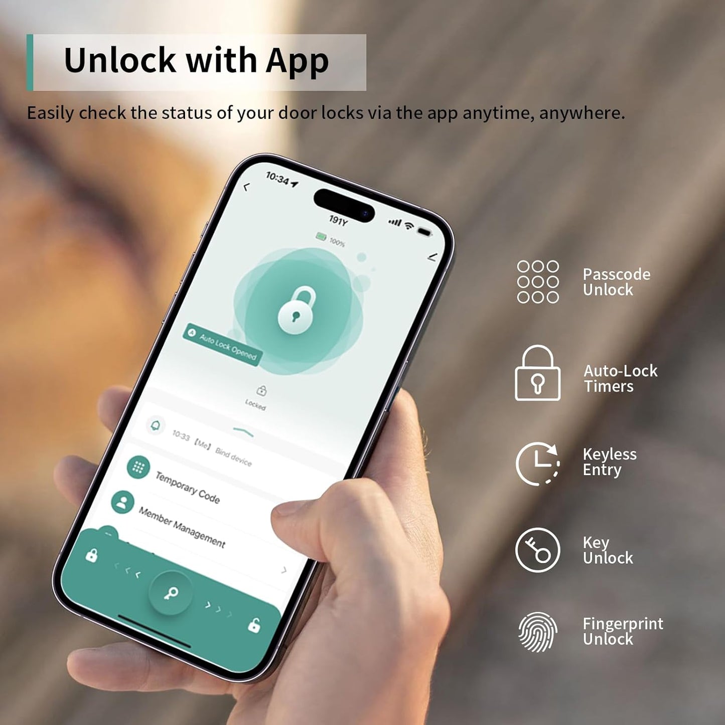 Smart Fingerprint Door Lock with Keypad - Keyless Entry Lock for Home & Office