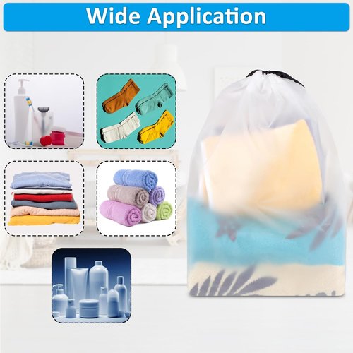 COIDEA Waterproof Travel Shoe Bags - Clear Packing Storage for Men & Women | 15.7 x 11.8 Inches, 5-Pack