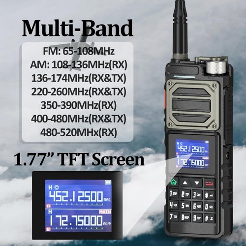 2 Pack BAOFENG UV-25 Walkie Talkie Tri-Band Wireless 10W Frequency Copy USB-C Charger Goose Tube Gain Antenna Powerful Long Range Ham Radios