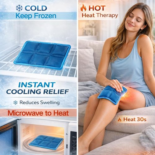 Blobuste Ice Packs - Reusable Thin Cold Packs | 4PCS Flexible Soft Gel Freezer Packs for Lunch Bags