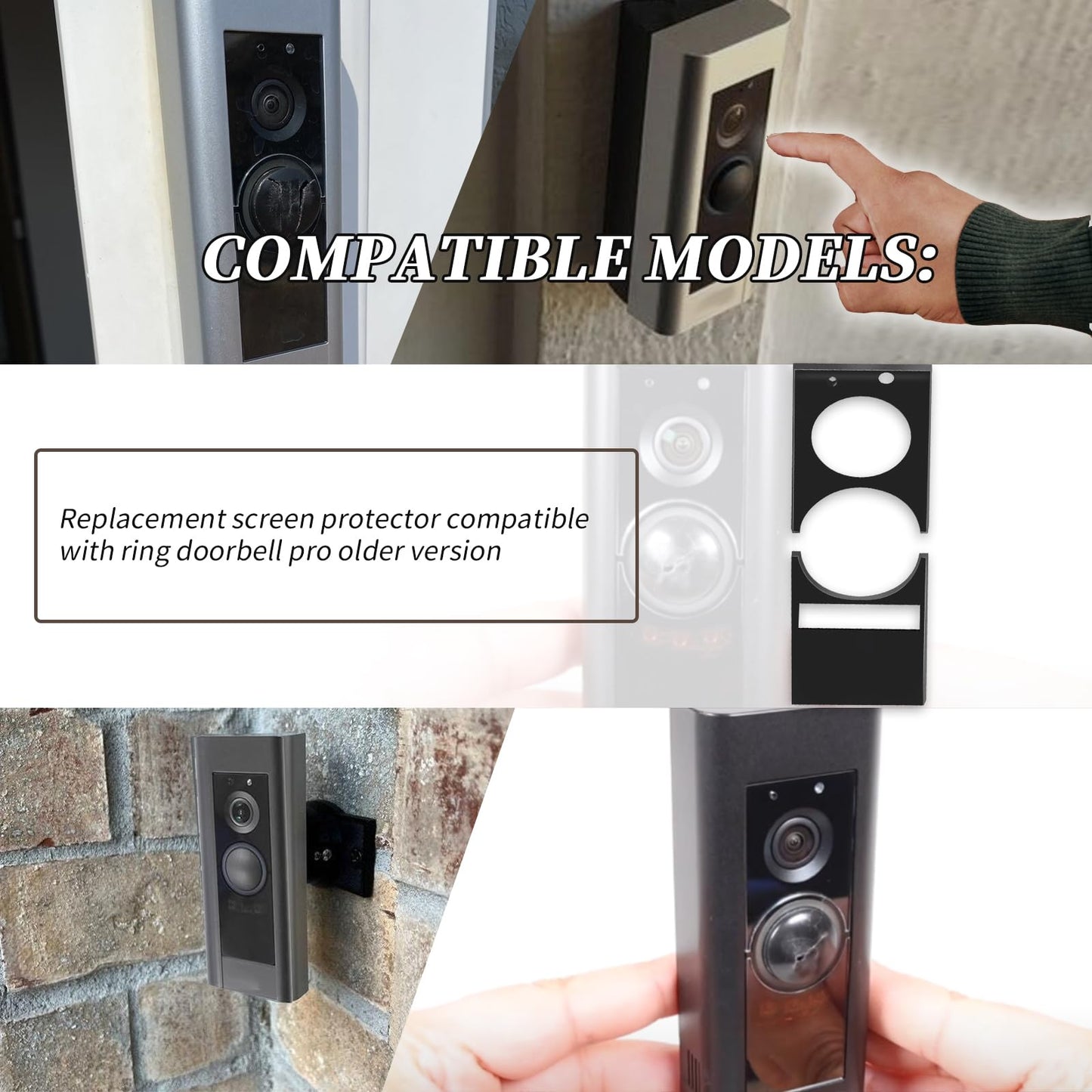 XYgdhqpt Replacement Screen Protector Compatible with Ring Doorbell Pro Older Version(1PCS)