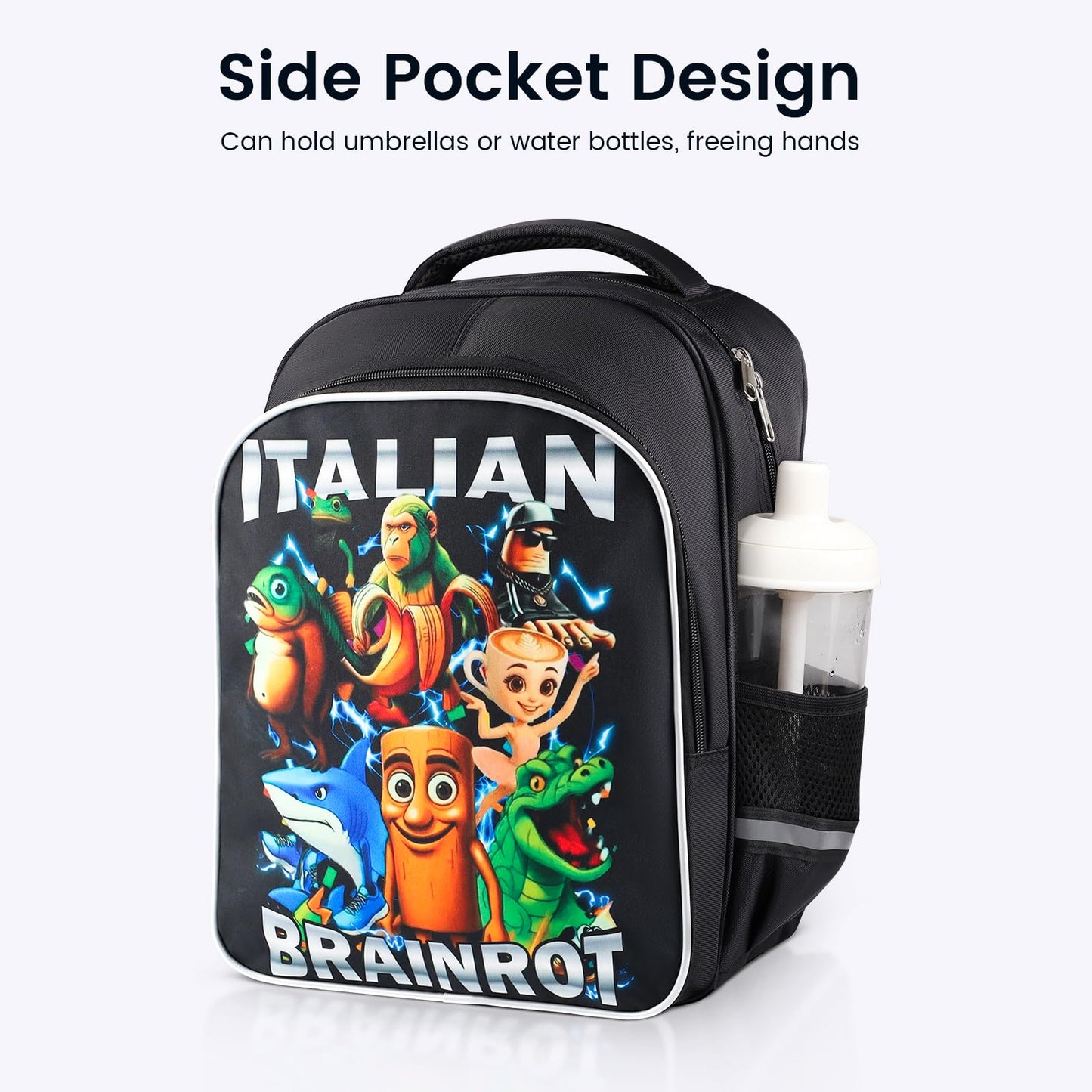 Tintinwiwigo Italian Brainrot Backpack, Brainrot Backpack, Casual Daypack Backpacks,Travel Lightweight Daypack